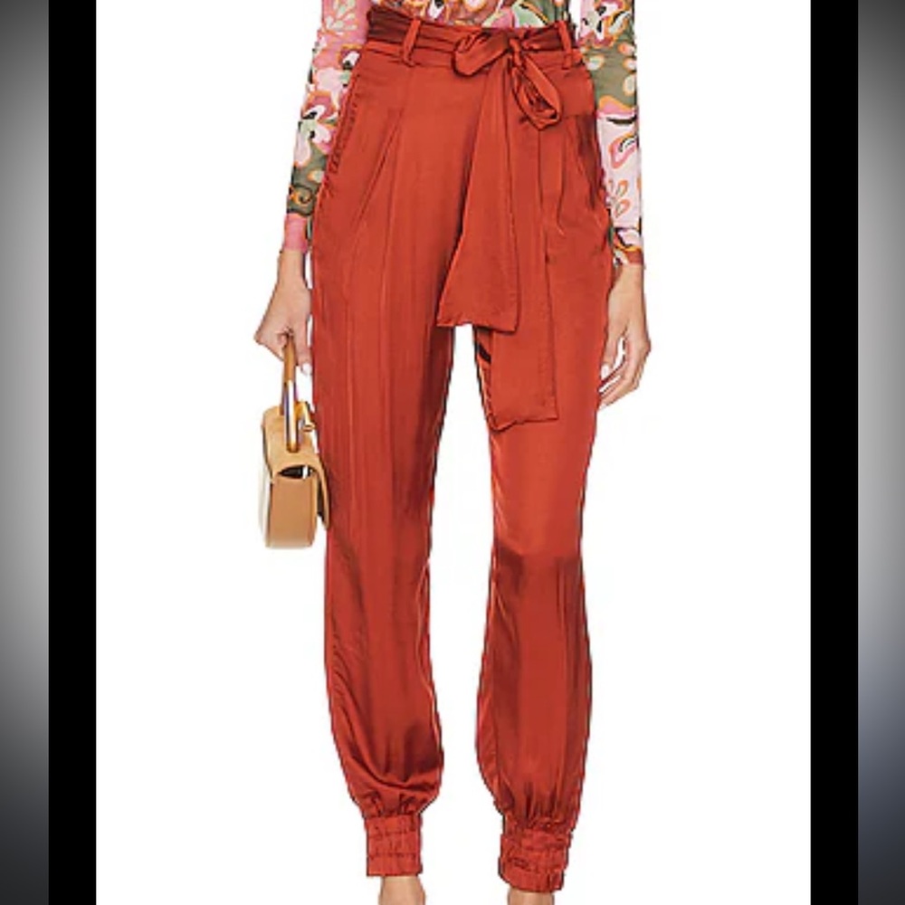 Misa Los Angeles Cinnamon Tie-Front Pants
